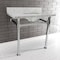 Kingston Brass KVPB36MSQ1 36-Inch Carrara Marble Console Sink, Marble White/Polished Chrome KVPB36MSQ1 - alternate 6